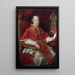 Portrait af paven Pius VI, Giovanni Angelo Braschi - Pompeo Batoni — indrammet kunstværk på væggen