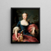 Portrait af en dame i Diane jæger - Pompeo Batoni — indrammet kunstværk på væggen