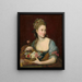 Portrait af en dame i Flore - Pompeo Batoni — indrammet kunstværk på væggen