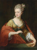 Portræt af en dame, traditionelt identificeret som Alexandra Evichovna Demidov i rollen som Cleopatra - Pompeo Batoni — visning af kunstværket