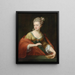 Portræt af en dame, traditionelt identificeret som Alexandra Evichovna Demidov i rollen som Cleopatra - Pompeo Batoni — indrammet kunstværk på væggen