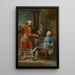 Sir Sampson Gideon og en ukendt følgesvend - Pompeo Batoni — indrammet kunstværk på væggen
