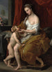 Vénus, der kærtegner Cupidon - Pompeo Batoni — visning af kunstværket