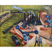 Reproduktion af maleriet af det vestlige havneområde i Frankfurt am Main - Ernst Ludwig Kirchner
