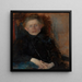 Anna Saryusz Zaleska portræt omkring 1880, efter 1863, maler - Olga Boznanska — indrammet kunstværk på væggen