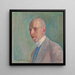 Portrait af Émil Hasselblatt - Harald Brun — indrammet kunstværk på væggen