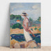 Reproduktion af maleriet Portrait af Irène i et landskab - Henri Lebasque