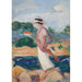 Reproduktion af maleriet Portrait af Irène i et landskab - Henri Lebasque