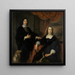 Portrait af et ægtepar - Govert Flinck — indrammet kunstværk på væggen