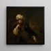 Portrait af en mand i orientalsk påklædning - Christian Wilhelm Ernst Dietrich — indrammet kunstværk på væggen