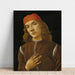 Reproduktion af maleriet Portrait af en ung mand - Sandro Botticelli