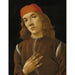 Reproduktion af maleriet Portrait af en ung mand - Sandro Botticelli