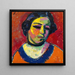 Portrait af en Kvinde - Alexej von Jawlensky — indrammet kunstværk på væggen