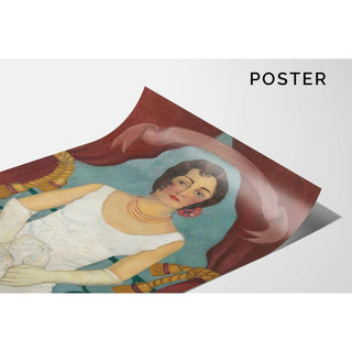 Portrait d'une dame en blanc - Frida Kahlo | Reproduction Tableau Décoration murale affiche copie