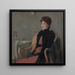 Portrait af en kvinde - Edmond François Aman-Jean — indrammet kunstværk på væggen
