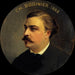 Portræt af Charles Bodinier 1844-1911, kasserer ved Comédie-Française - Daniel Brard — vist i et interiør