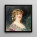 Portrait af Gabrielle Robinne, medlem af Comédie-Française i rollen som Elmire i Tartuffe - Louis Édouard Fournier — indrammet kunstværk på væggen