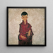Portrait af Herbert Reiner - Egon Schiele — indrammet kunstværk på væggen