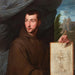 Portrait af Jean-François Nicron 1613-1646 - Fransk skole — vist i et interiør