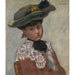 Reproduktion af maleriet Portræt af ung kvinde eller hatten - Pierre Bonnard