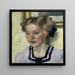 Portrait af Mina Hasch - Leo Putz — indrammet kunstværk på væggen