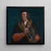 Portrait af Robert Cheseman - Hans Holbein den Yngre — indrammet kunstværk på væggen