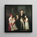 Portrait af familien af købmanden fra Lübeck Marc André Souchay 1759-1814, hans kone Cornelia 1765-1838 og deres børn - Friedrich Carl Gröger — indrammet kunstværk på væggen