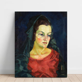 Portrait de femme Ludmilla Allik - Konrad Mägi | Reproduction Tableau Décoration murale affiche copie