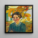 Portræt af ung pige - Leo Putz — indrammet kunstværk på væggen