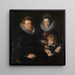 Portrait af den bruxelleske guldsmed Robert Staes, hans kone Anna og deres søn Albert - Peter Paul Rubens — indrammet kunstværk på væggen