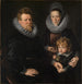 Portrait af den bruxelleske guldsmed Robert Staes, hans kone Anna og deres søn Albert - Peter Paul Rubens — visning af kunstværket