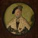 Portræt af prinsesse Dorothée, hustru til Albrecht af Preussen - Jacob Binck — vist i et interiør