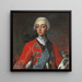 Portrait af kong Frederik V - Andreas Müller — indrammet kunstværk på væggen