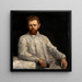 Portrait af skulptøren Fridolin Dietsche - Heinrich Altherr — indrammet kunstværk på væggen