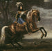 Portræt af Karl XI i hesteudstyr - David Klöcker Ehrenstrahl — vist i et interiør