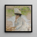 Portræt uden titel af fru Chase - William Merritt Chase — indrammet kunstværk på væggen