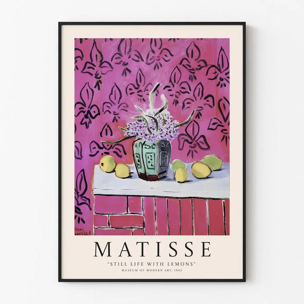 Plakat “Dødsstilben med citroner" af Henri Matisse