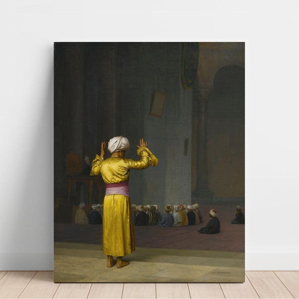 Reproduktion af maleriet Bøn i Moskéen - Jean-Léon Gérôme