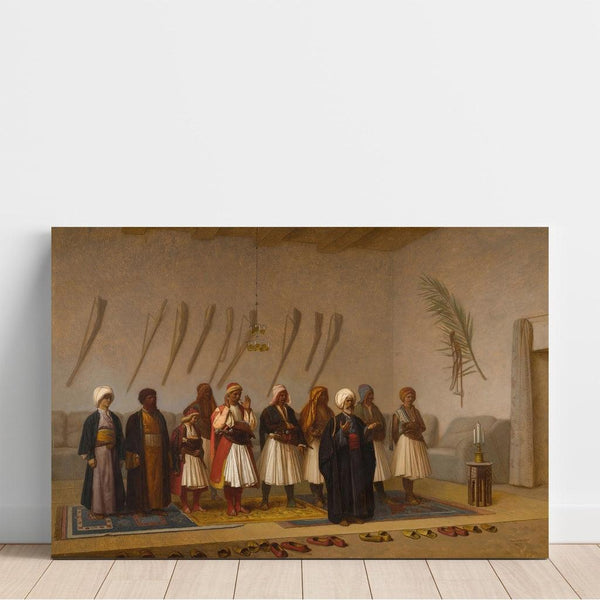 Reproduktion af maleriet af bøn i chef Arnauts hus - Jean-Léon Gérôme