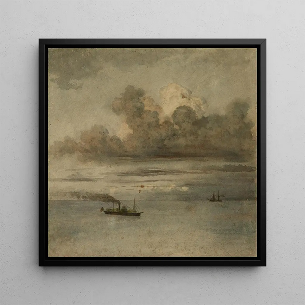 Prilidiano Pueyrredn - Paisaje con barcos.webp