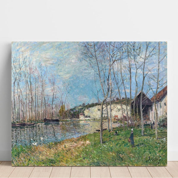 Reproduktion af maleriet Forår ved Loing-floden - Alfred Sisley