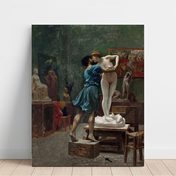 Reproduktion af maleriet Pygmalion og Galathea maleri, olie skitse - Jean-Léon Gérôme