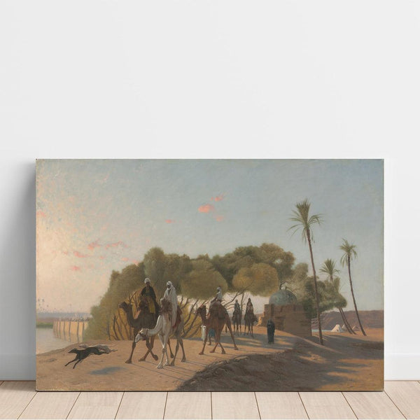 Reproduktion af maleriet Quitter l'oasis - Jean-Léon Gérôme