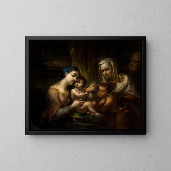 La Sainte Famille - Rafał Hadziewicz — indrammet kunstværk på væggen