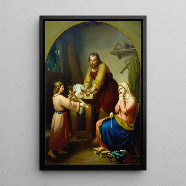 La Sainte Famille - Rafael Flores — indrammet kunstværk på væggen