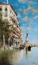 Le long du Grand Canal - Rafael Senet y Pérez — indrammet kunstværk på væggen
