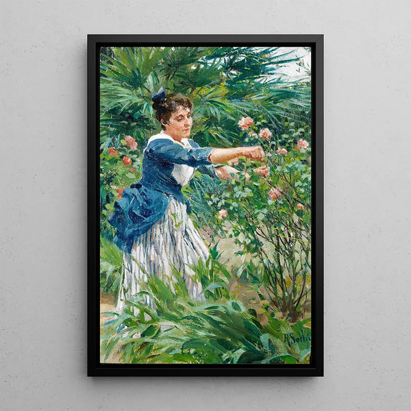 La taille des roses - Raffaello Sorbi — indrammet kunstværk på væggen