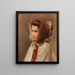 Portrait af en dame med en hat set fra siden - Raimund Ritter von Wichera — indrammet kunstværk på væggen