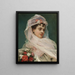 Aline Masson med mousselinehat - Raimundo de Madrazo y Garreta — indrammet kunstværk på væggen