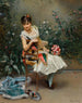 Aline med blomster - Raimundo de Madrazo y Garreta — visning af kunstværket